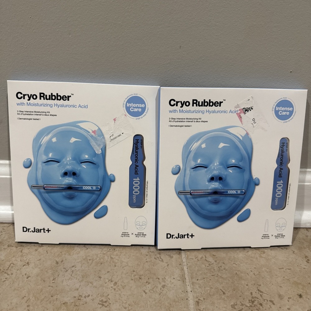 Dr.Jart+ Cryo Rubber Face Mask with Moisturizing Hyaluronic Acid 2 PACK SEALED